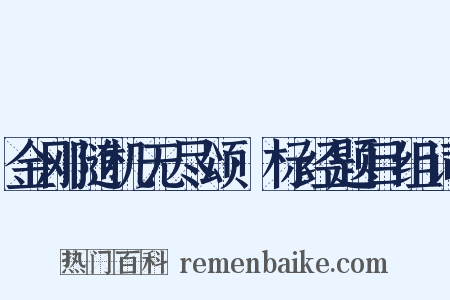 金刚随机无尽颂·标经题目组词是什么意思的图片